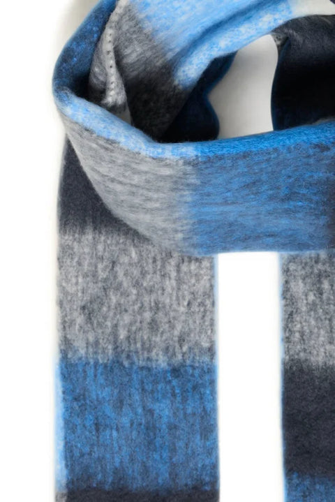 B Young Watti Scarf 2 In Blue Check