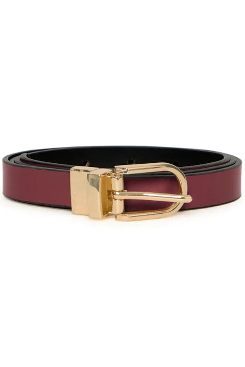 B Young Wessy Reversible Belt In Meteorite/Fig Reversible