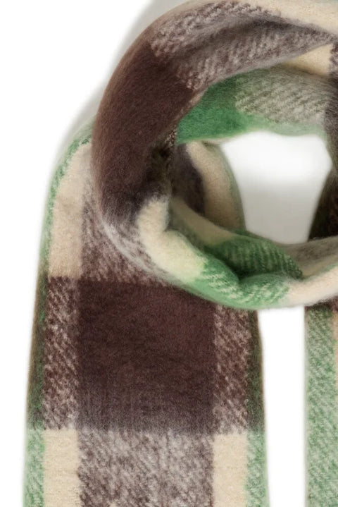 B Young Wibke Scarf In Green Check