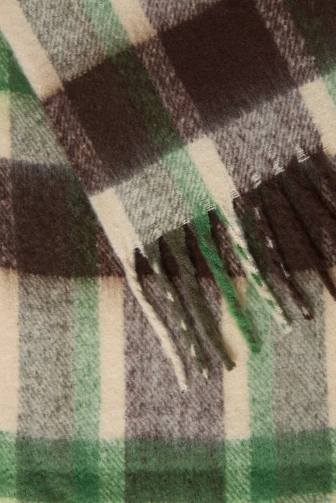 B Young Wibke Scarf In Green Check