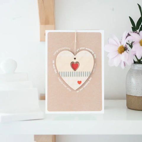 Daisycat Cards WK06 Wedding Keepsake Card
