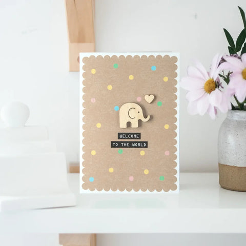 Daisycat Cards WK46 Welcome to the World Card
