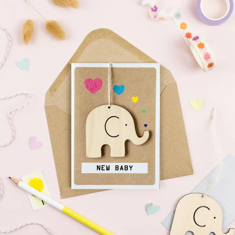 Daisycat Cards WK51 New Baby Elephant Card