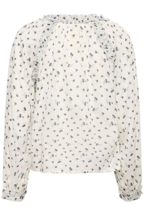 Part Two Zadie BL Blouse l/s In Whispering White Fragile Print