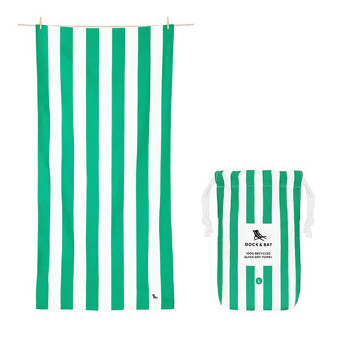 Dock & Bay Quick Dry Towels Signature styles Extra Large (200x90cm) Cancun Green