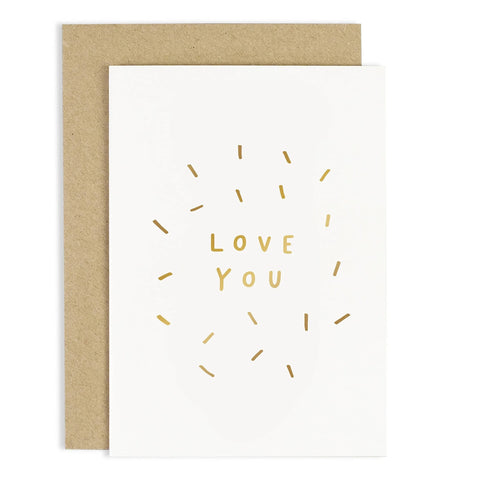 Old English Co Ccs01 Love You Sparkle Card