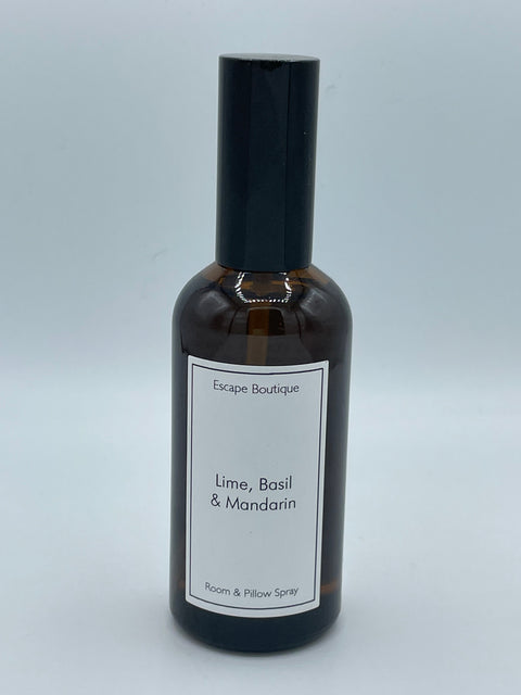 Lime, Basil & Mandarin  100ML Brown Glass Room Spray