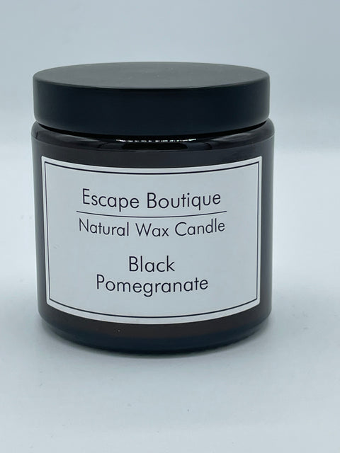 Black Pomegranate  120ml Brown Pot Natural Vegetable Wax Candle in