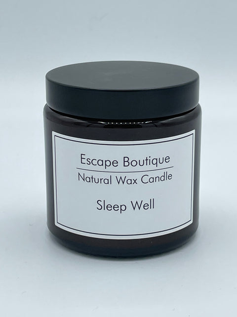 Sleepwell (Lavender and Bergamot) 120ml Brown Pot Natural Vegetable Wax Candle in