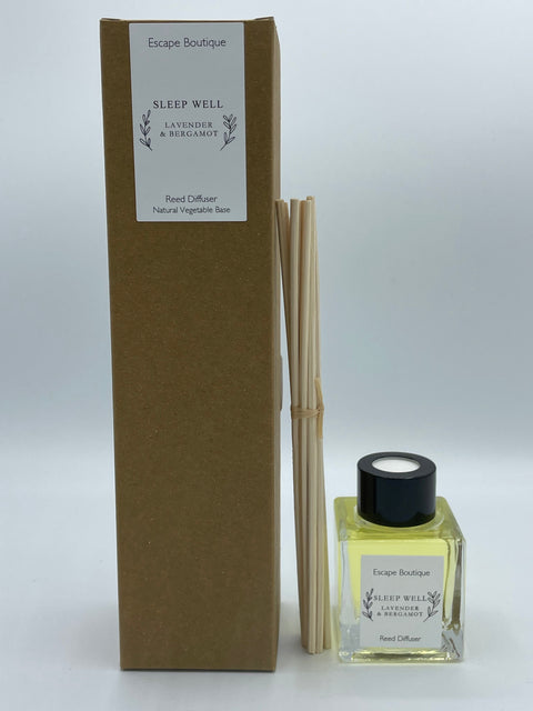 Sleepwell (Lavender and Bergamot) 50ML Reed Diffuser Clear Glass