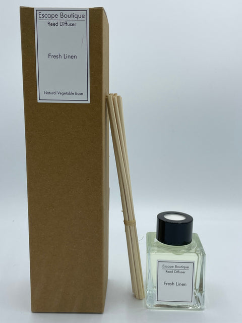 Fresh Linen 50ML Reed Diffuser Clear Glass