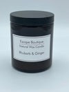 Rhubarb & Ginger 180ml Brown Pot Natural Vegetable Wax Candle in