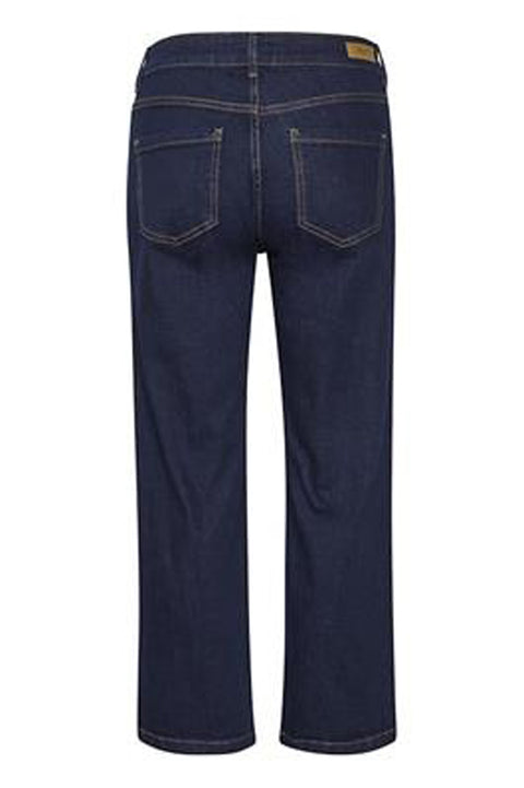 Saint Tropez Molly MW Cropped Jeans in Dark Blue Denim