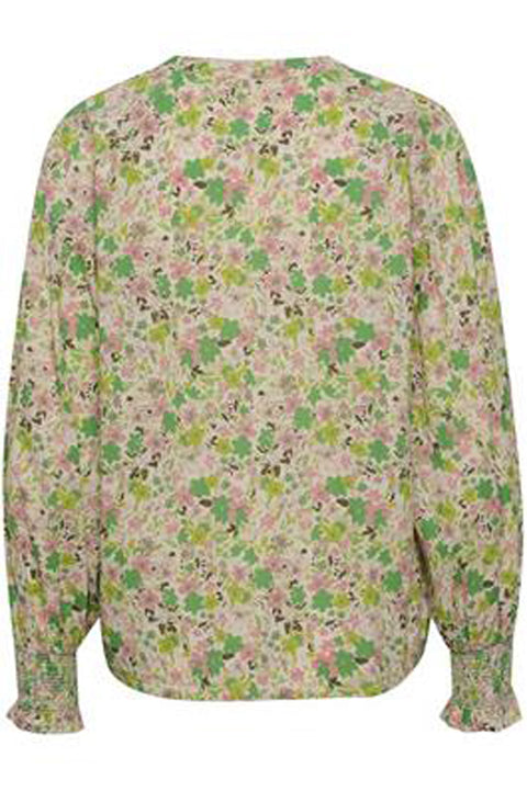 Part Two Namis Blouse In Green Flower Print