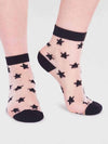 Thought SPW804 Astra Bamboo Star Mesh Socks in Black