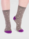 Thought SPW776 Wren Bamboo Bird Socks in Olive Green