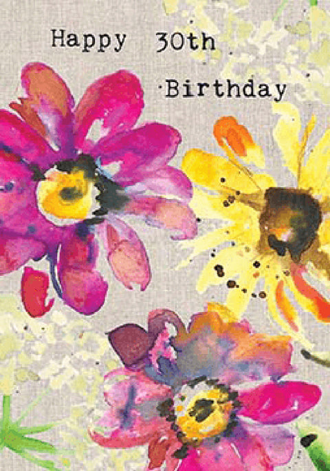 Sarah Kelleher INK34 Inky Florals Card