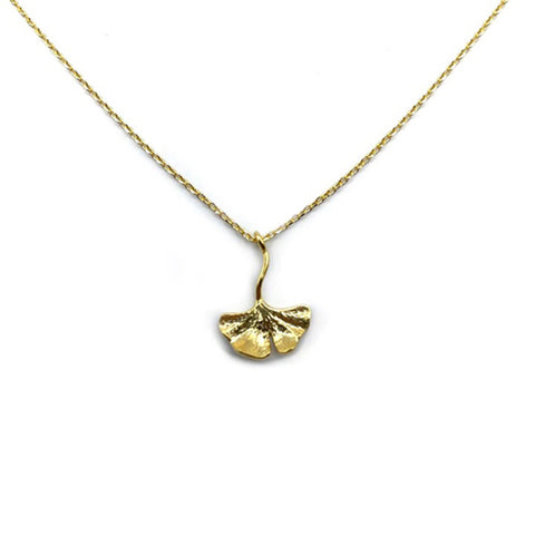 Sixton London Ginkgo Leaf Necklace