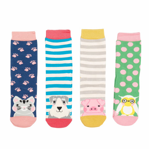 Miss Sparrow BK004 Girls 2-3 Years Animal Socks Box