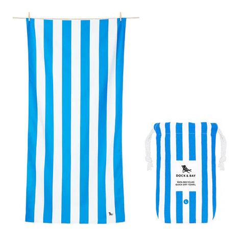Dock & Bay Quick Dry Towels Signature styles Extra Large (200x90cm) Bondi Blue