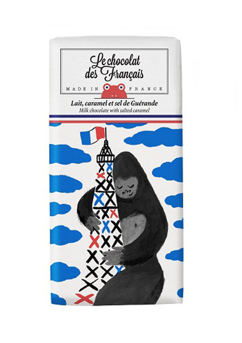 Le Chocolat Des Francais  80G Milk Choc & Salted Caramel Kong